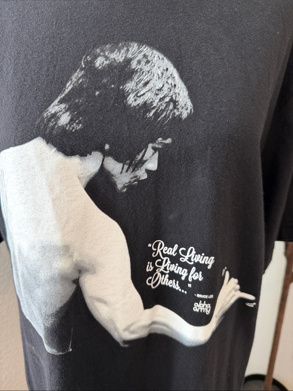 Vintage Aloha Army Bruce Lee “Real Living” Tee - Picture 3 of 15